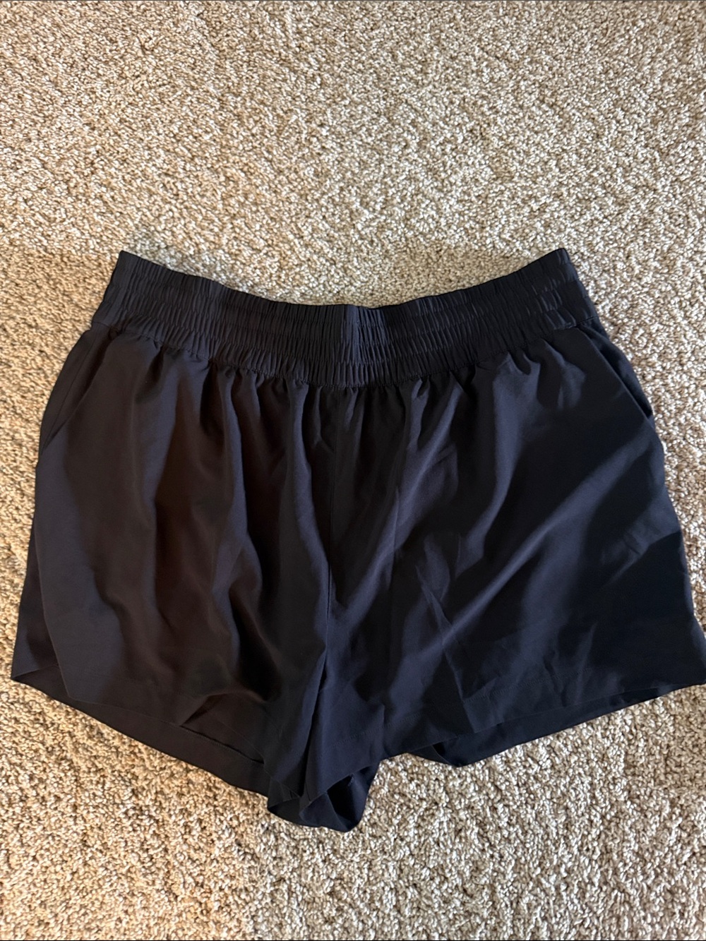 Athleta Black Athletic Shorts with Elastic Waistband